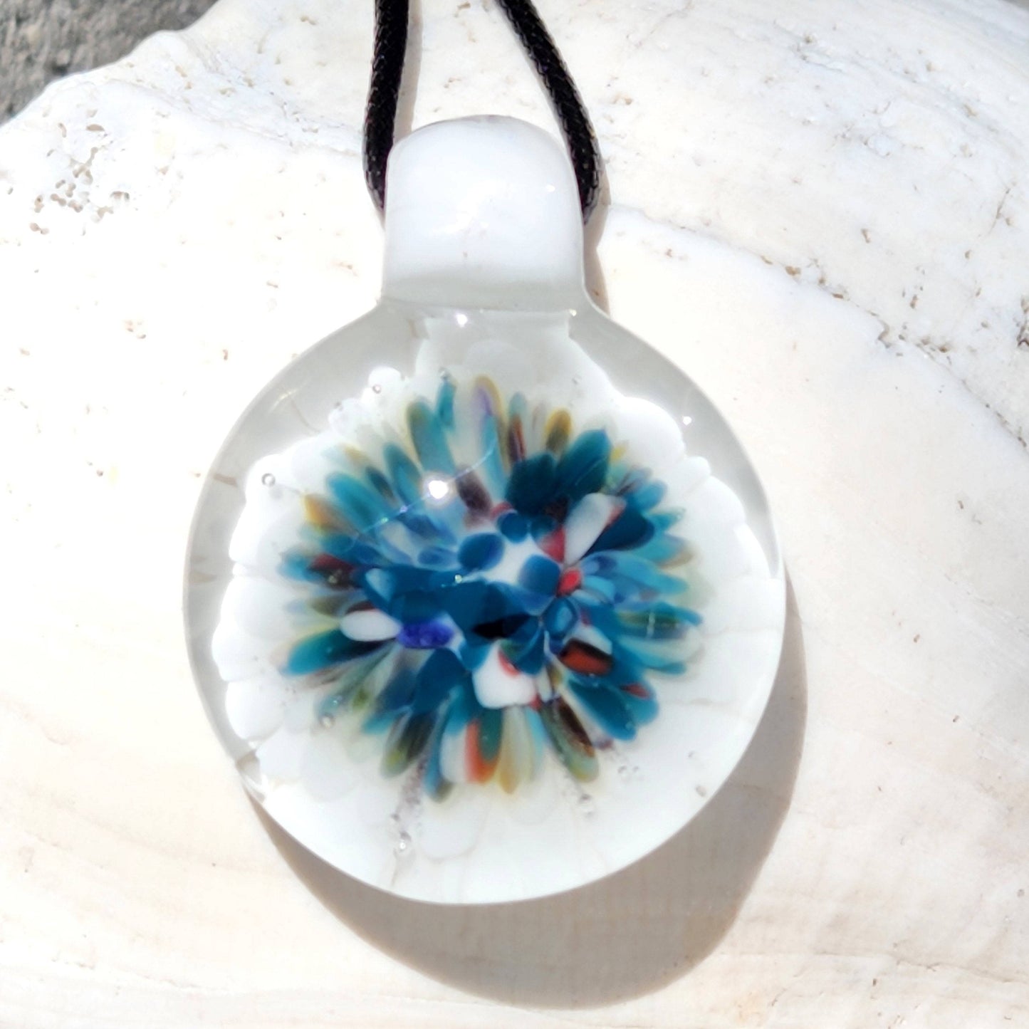 Heady blown glass pendant necklace DragonFireGlass