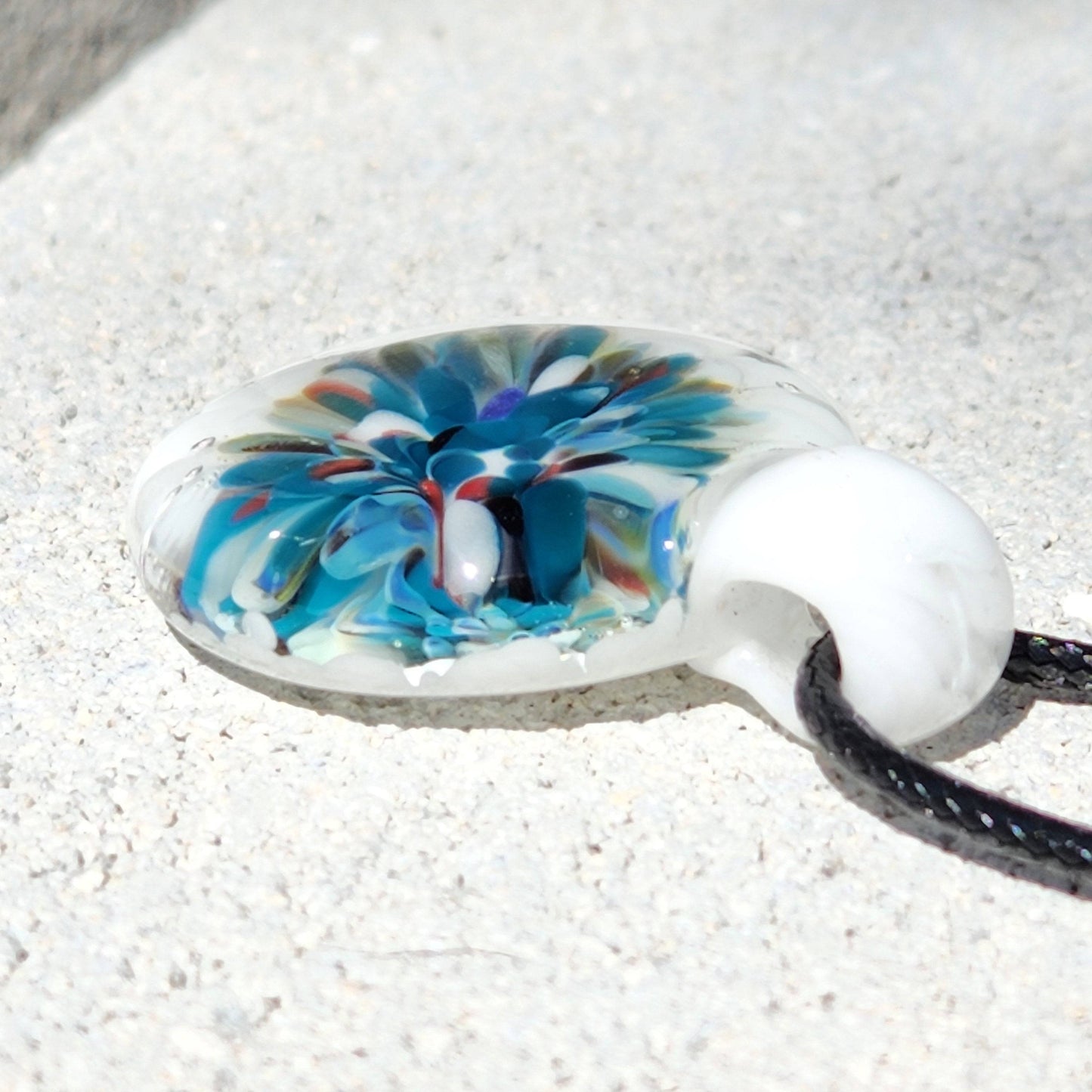 Heady blown glass pendant necklace DragonFireGlass