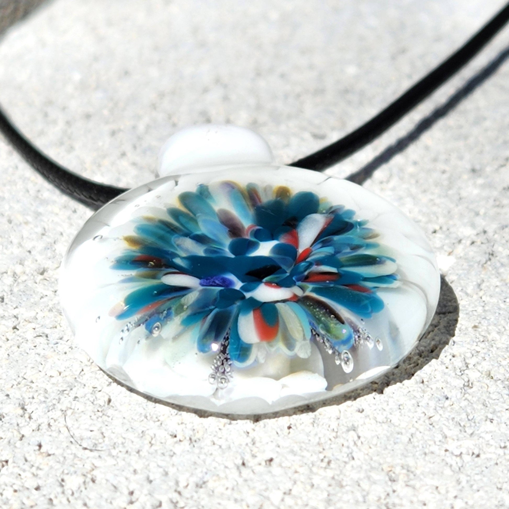 Heady blown glass pendant necklace DragonFireGlass