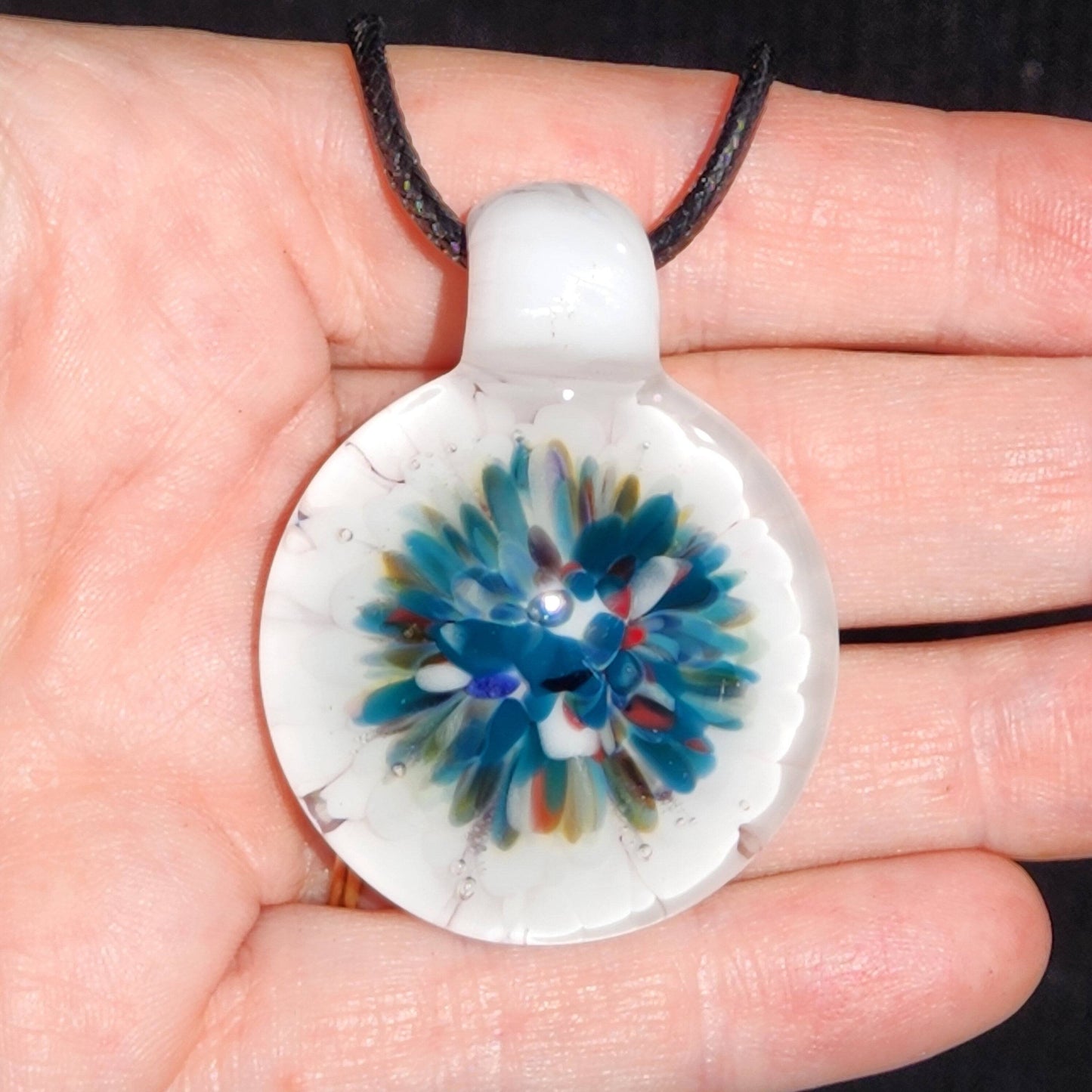 Heady blown glass pendant necklace DragonFireGlass