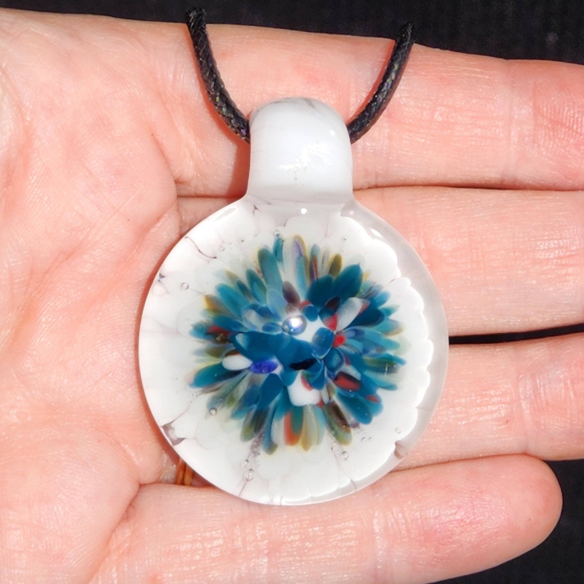 Heady blown glass pendant necklace DragonFireGlass