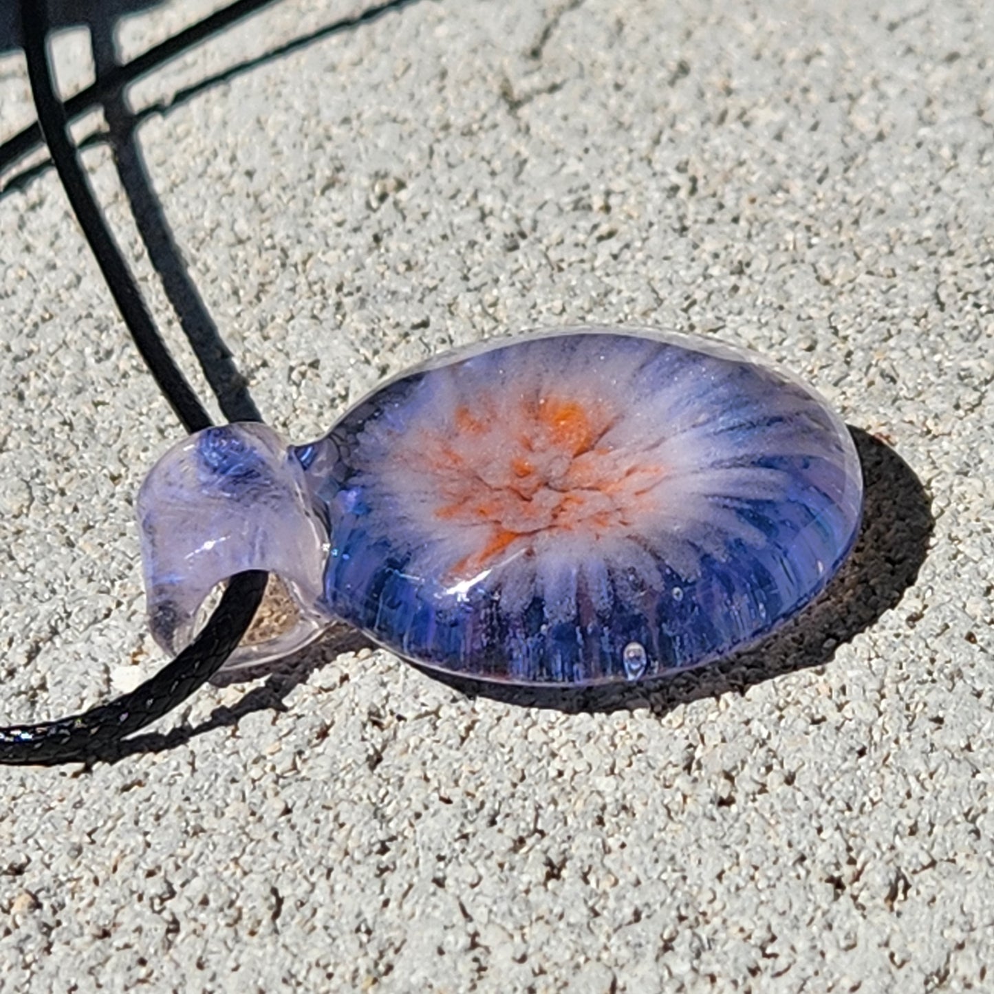 Small Glass Pendant Necklace, Handmade Glass Jewelry DragonFireGlass