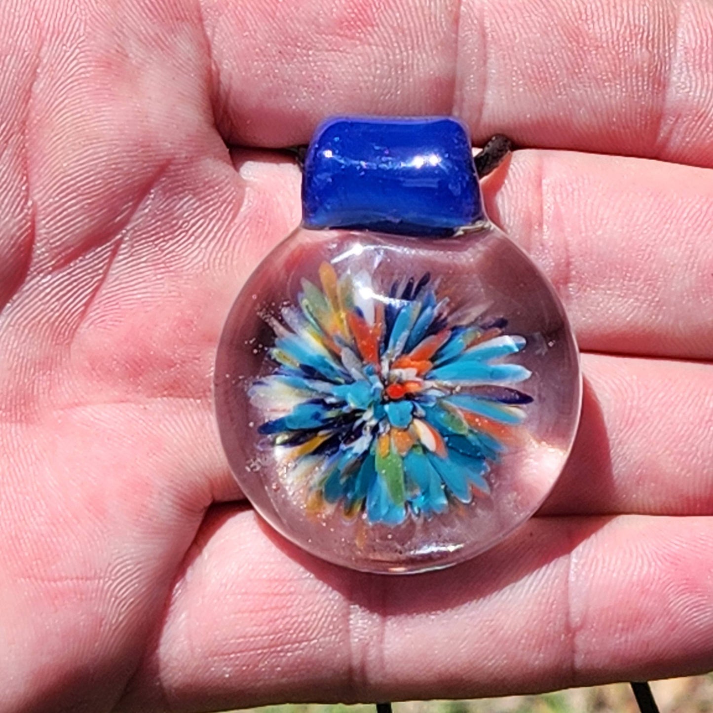Trippy Heady Glass Pendant. Handmade Glass Necklace Jewelry DragonFireGlass