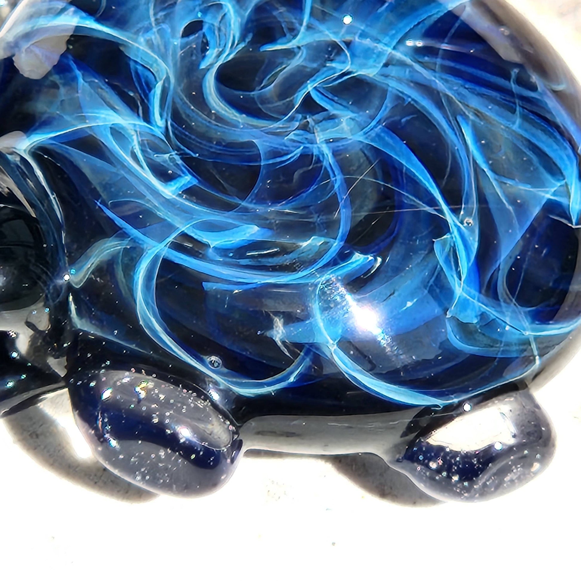 UV Glass Pendant Necklace, Galaxy Glass Pendant DragonFireGlass