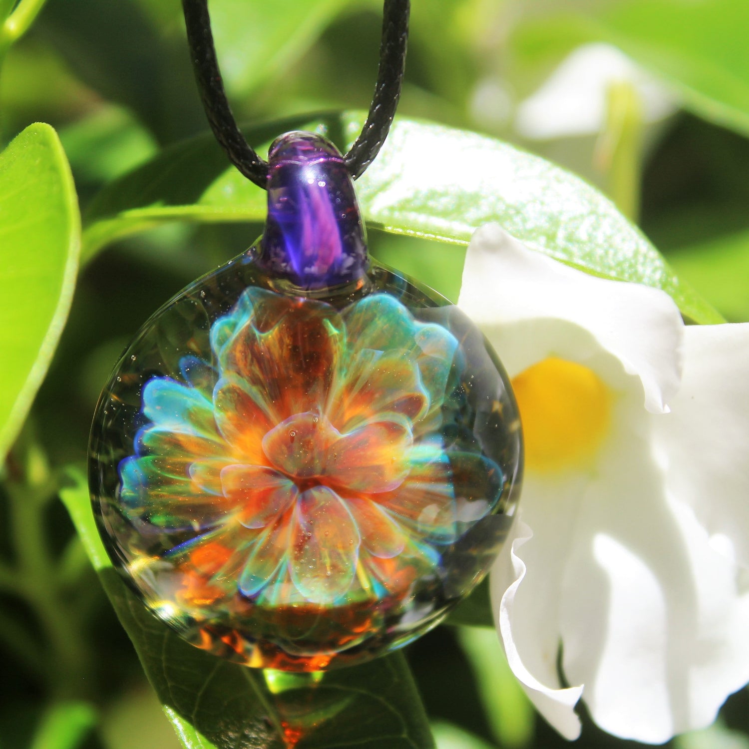 Splash-of-Color Handmade Glass Pendants