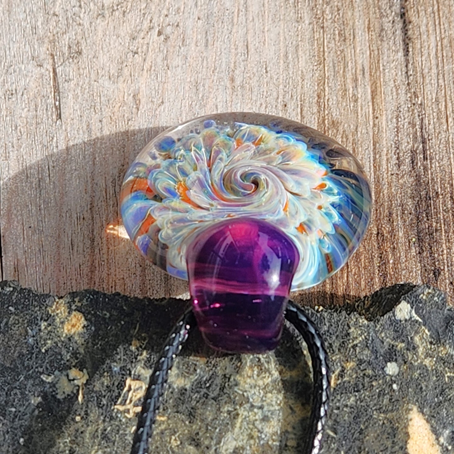 Small Handmade Jewelry, Blown Glass Pendant Necklace