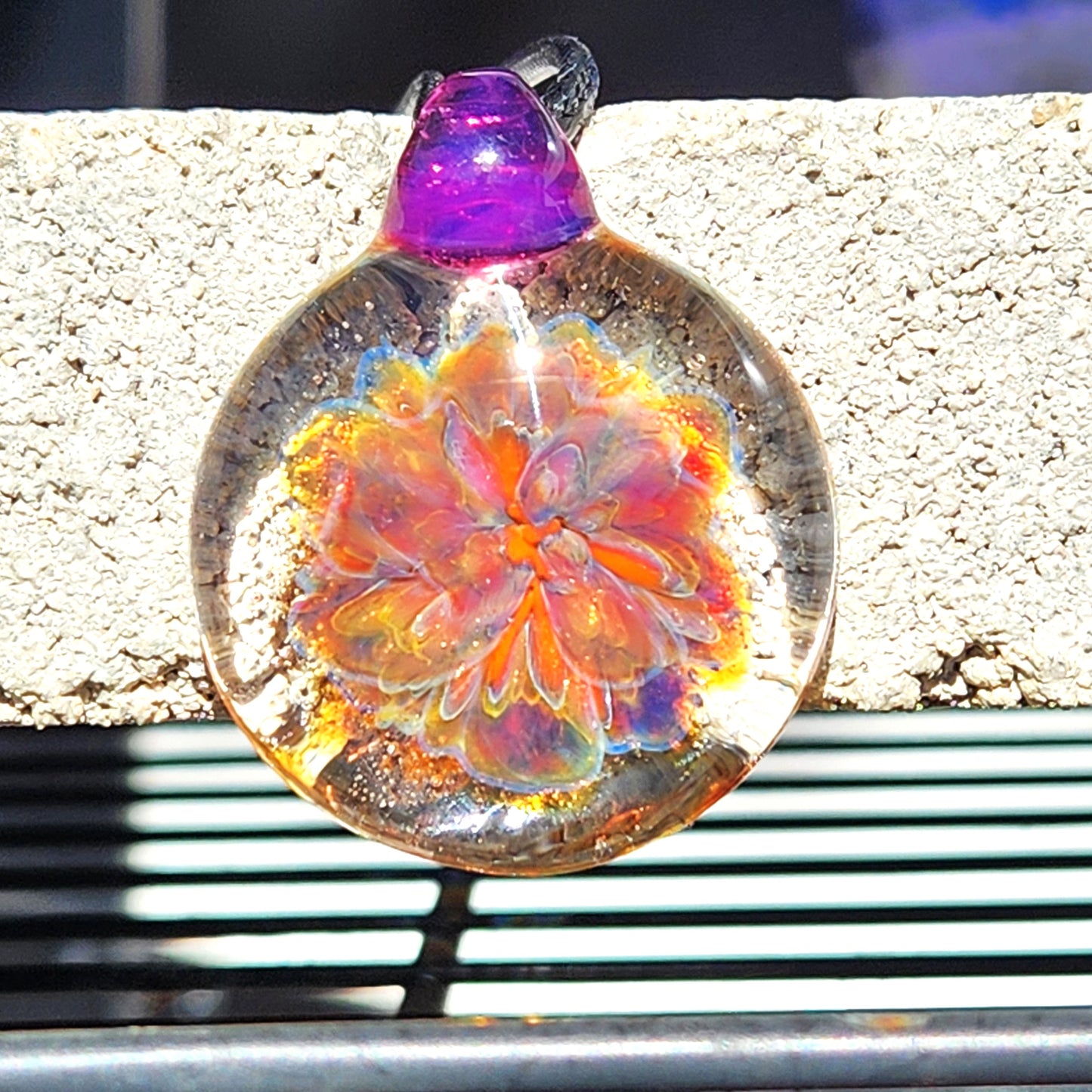 Glass Pendant Necklace, Handmade Glass Jewelry