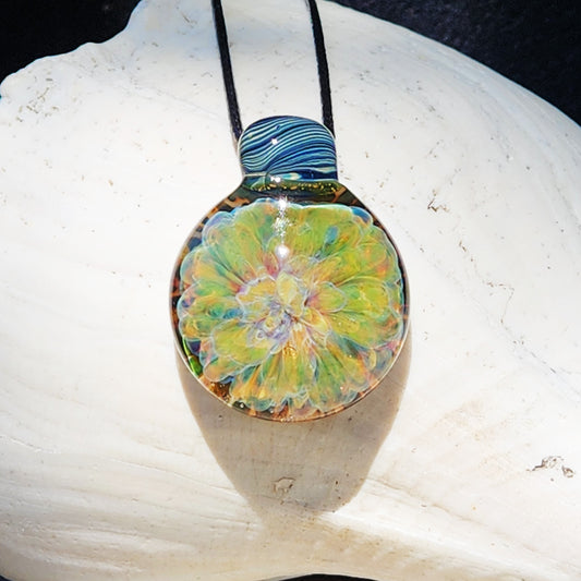 One-of-a-Kind Glass Pendant Necklace: Handmade Trippy Jewelry