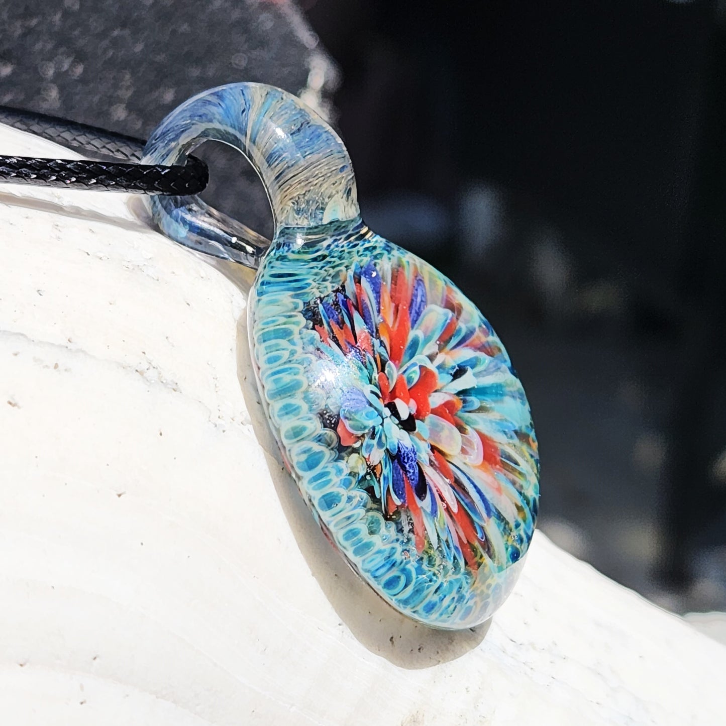 Large Pendant - Unique Handmade Blown Glass Pendant Necklace