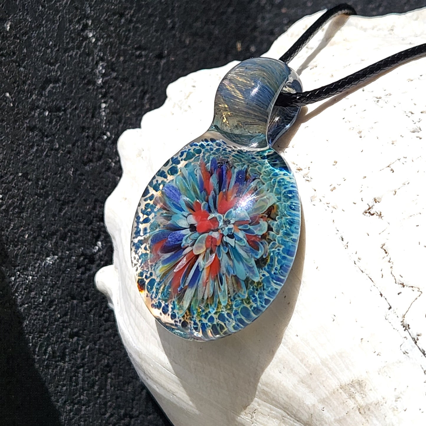 Large Pendant - Unique Handmade Blown Glass Pendant Necklace