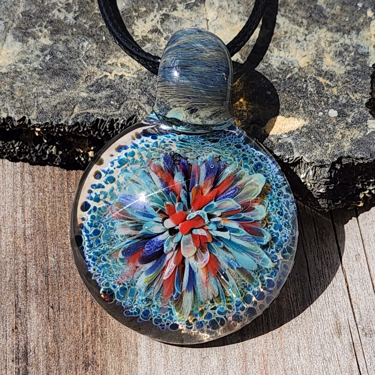 Large Pendant - Unique Handmade Blown Glass Pendant Necklace