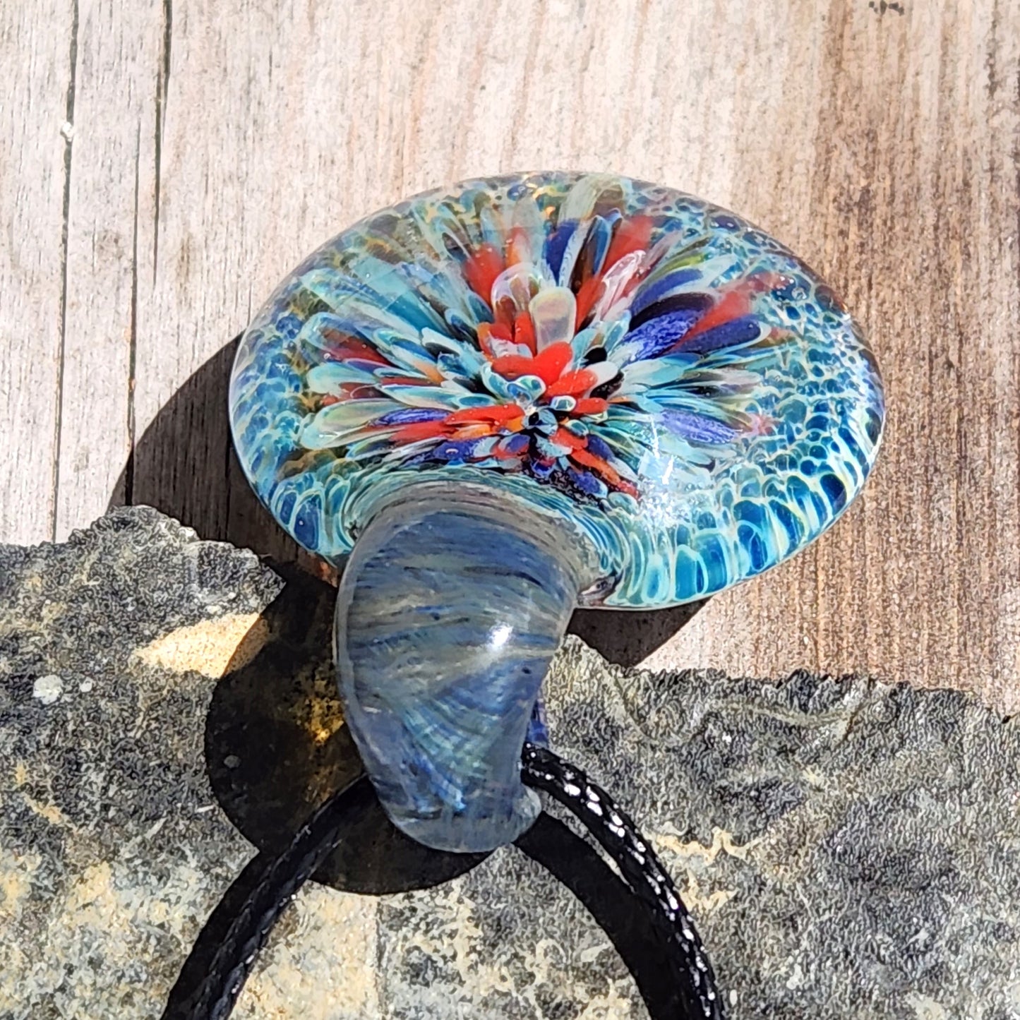 Large Pendant - Unique Handmade Blown Glass Pendant Necklace