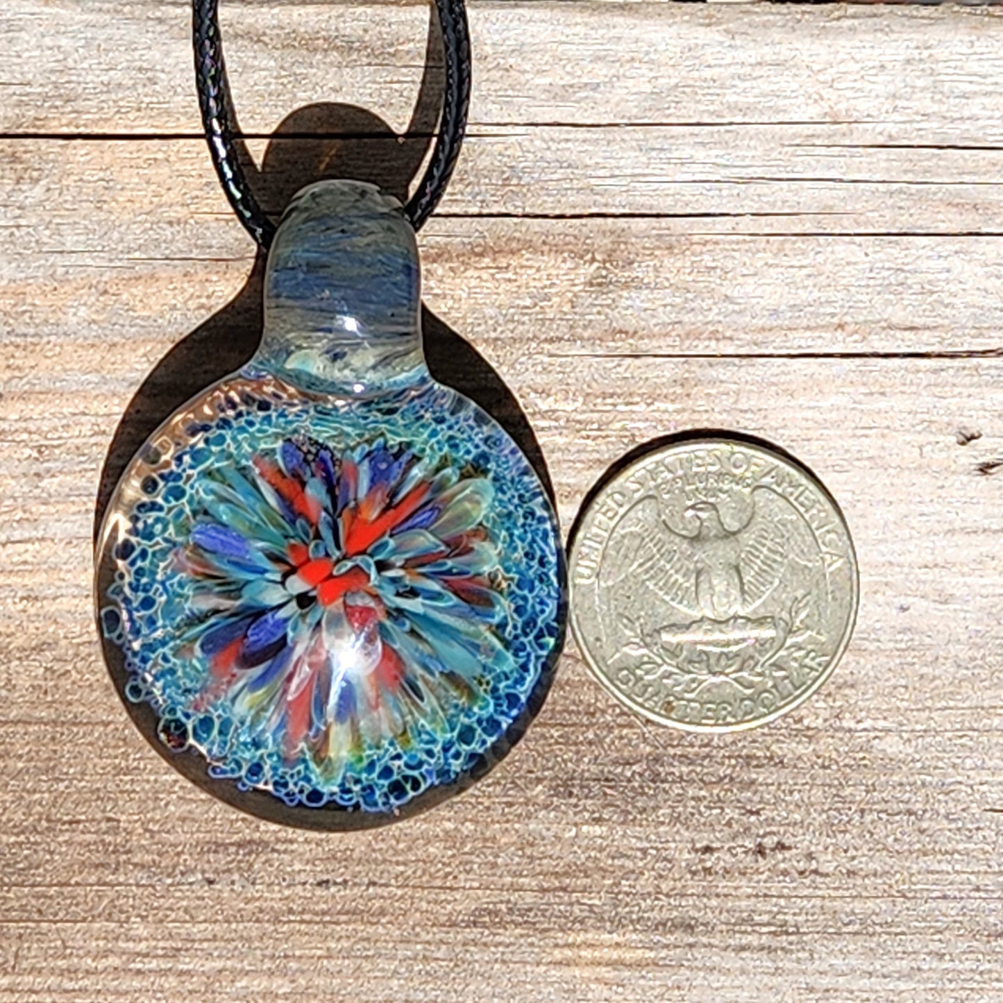 Large Pendant - Unique Handmade Blown Glass Pendant Necklace