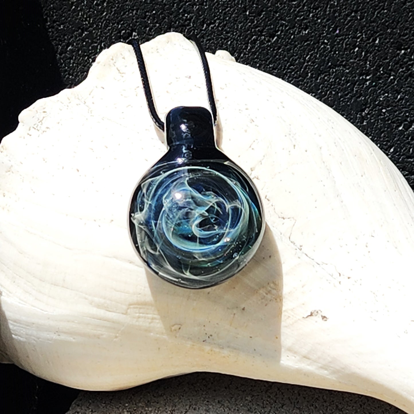 Unique Handmade Blown Glass Pendant Necklace