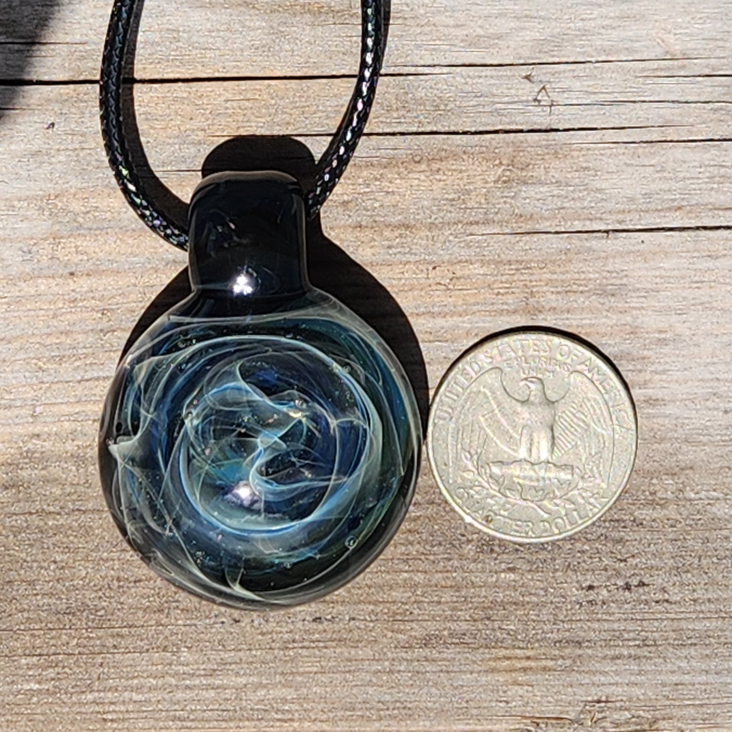 Unique Handmade Blown Glass Pendant Necklace