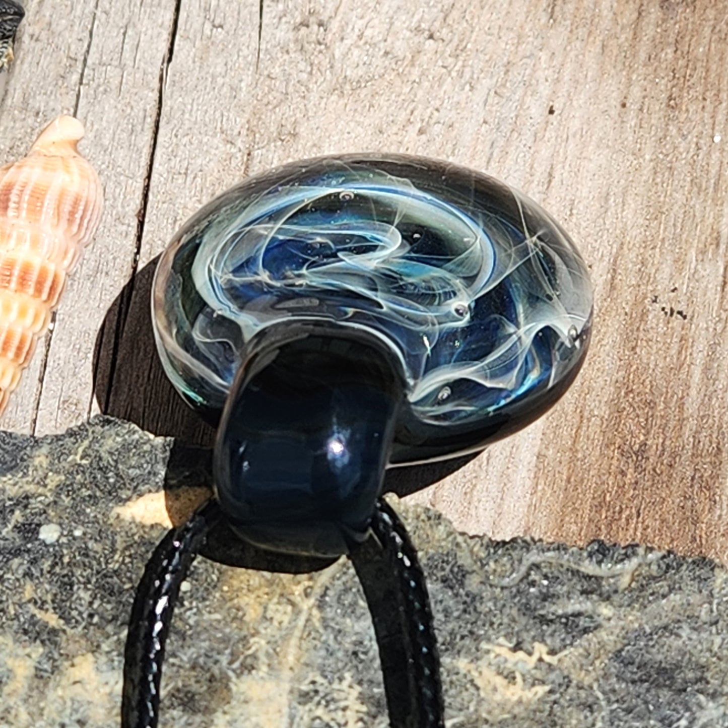 Unique Handmade Blown Glass Pendant Necklace