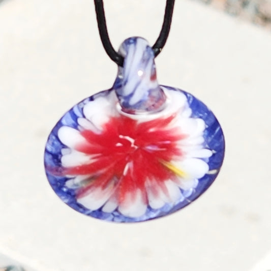 Blown Glass Pendant - Statement Necklace