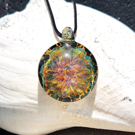 Handmade Blown Glass Pendant Necklace