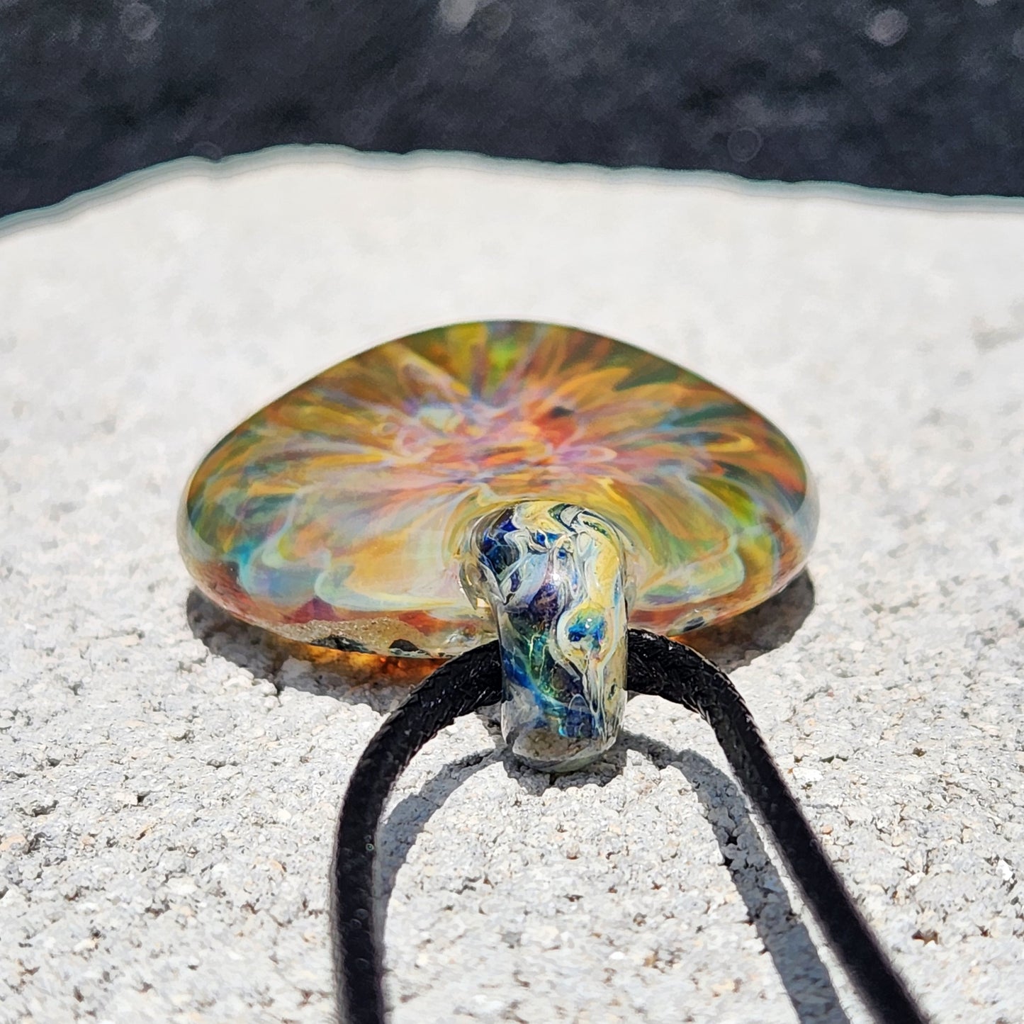 Handmade Blown Glass Pendant Necklace