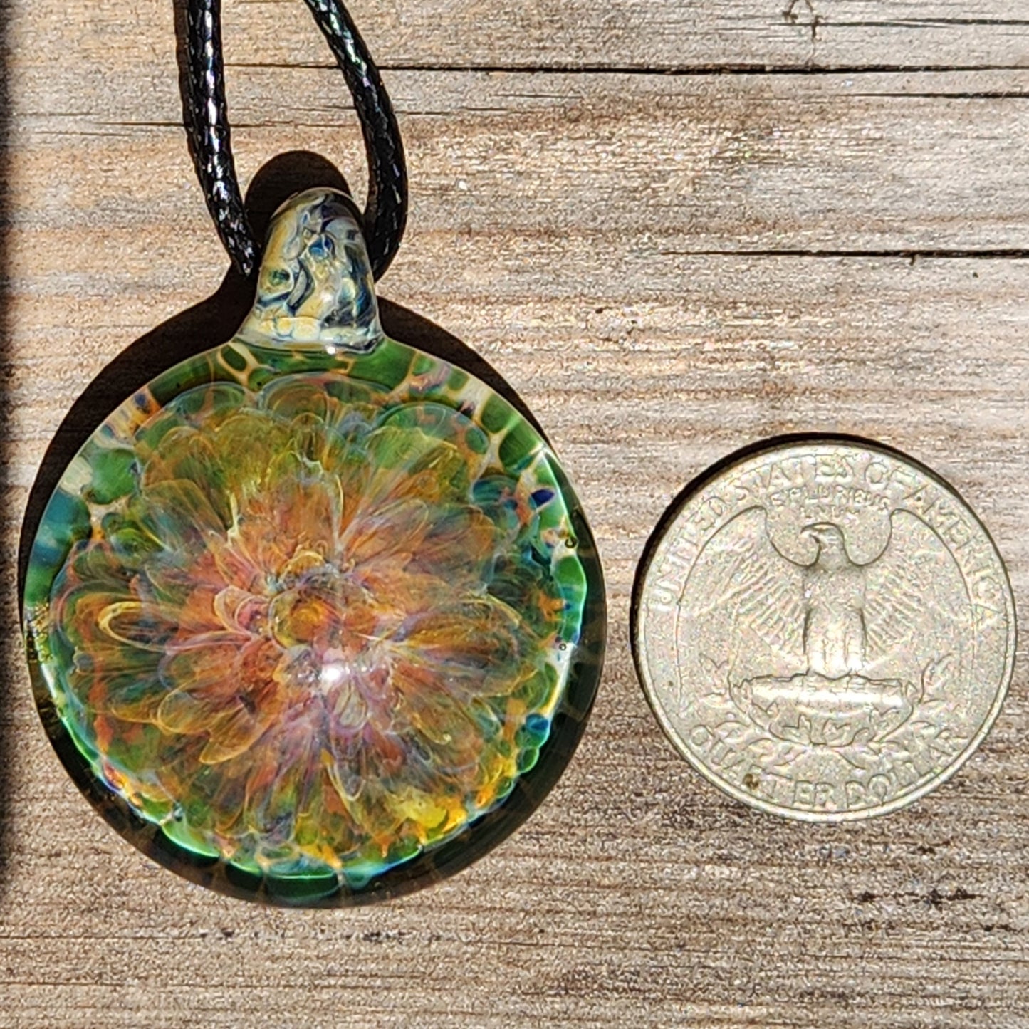 Handmade Blown Glass Pendant Necklace