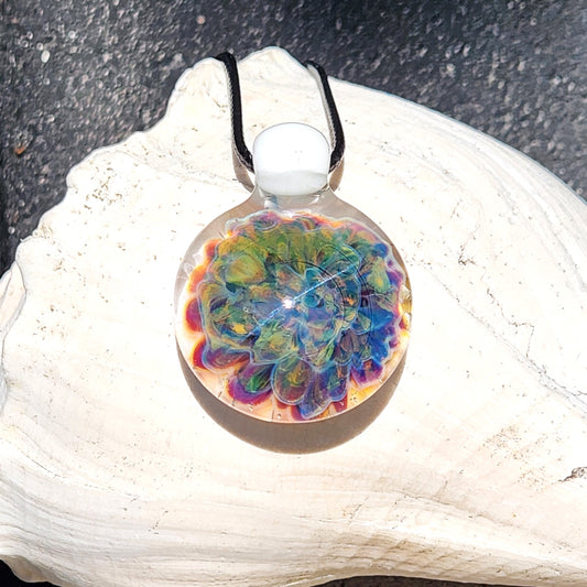 Blown Glass Pendant in White