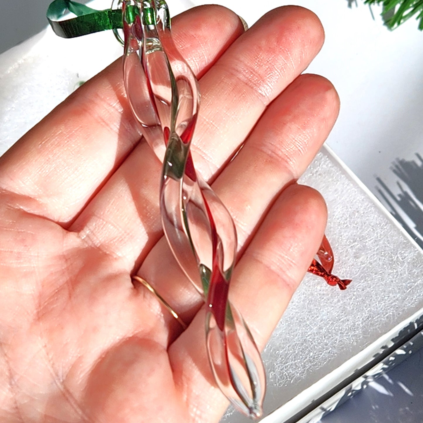 3 Handmade Glass Icicle Ornaments - Beautifully Wrapped for Holiday Giving!