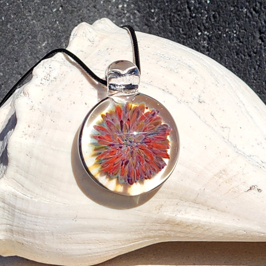 Handmade Blown Glass Pendant Necklace