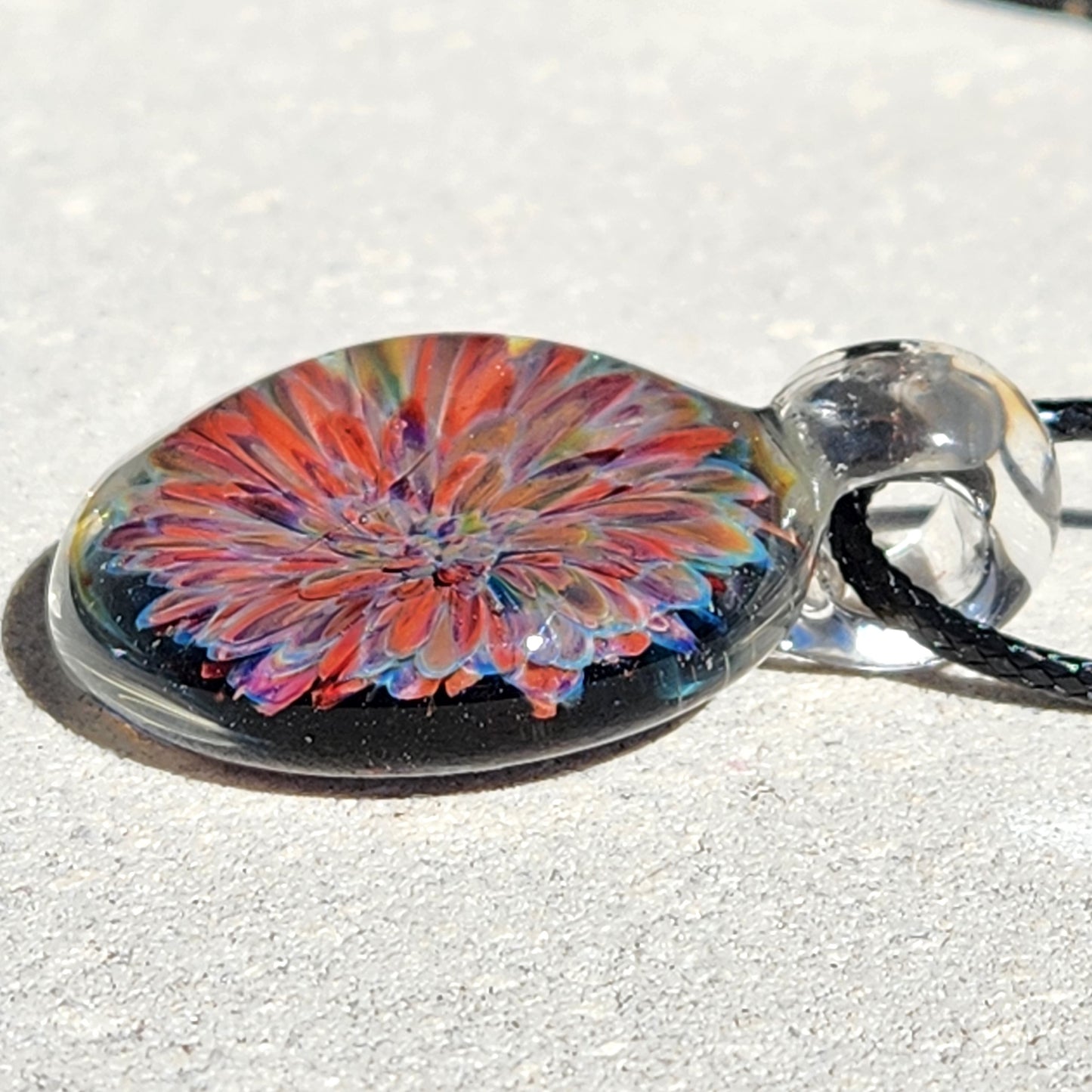 Handmade Blown Glass Pendant Necklace