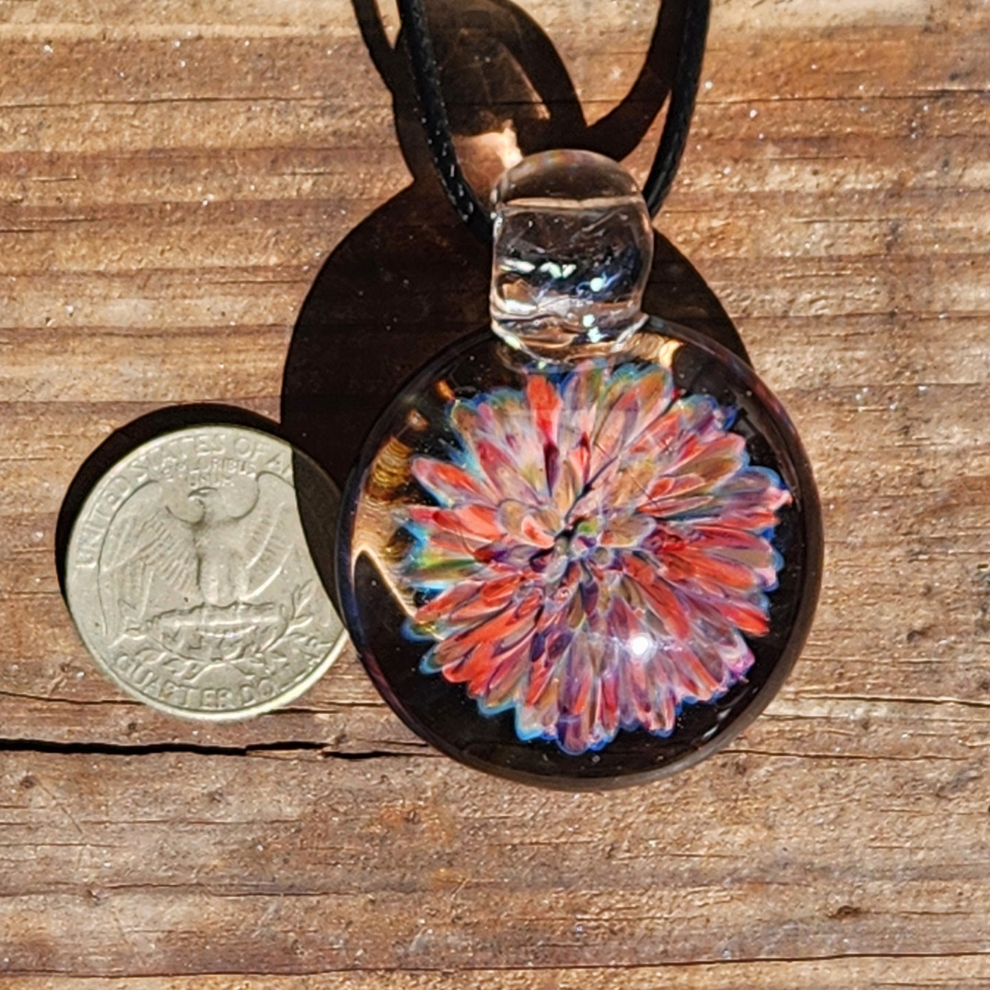 Handmade Blown Glass Pendant Necklace