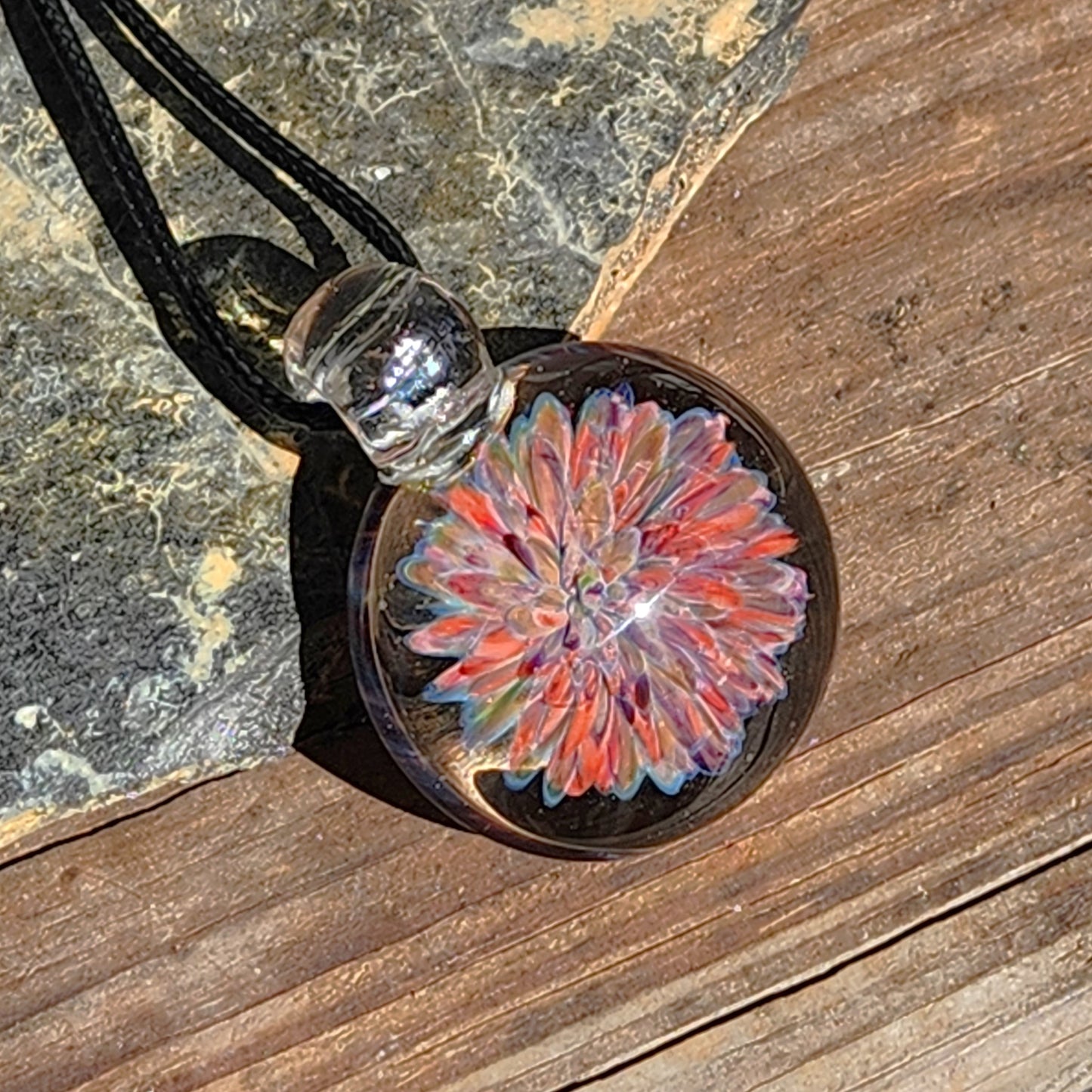 Handmade Blown Glass Pendant Necklace