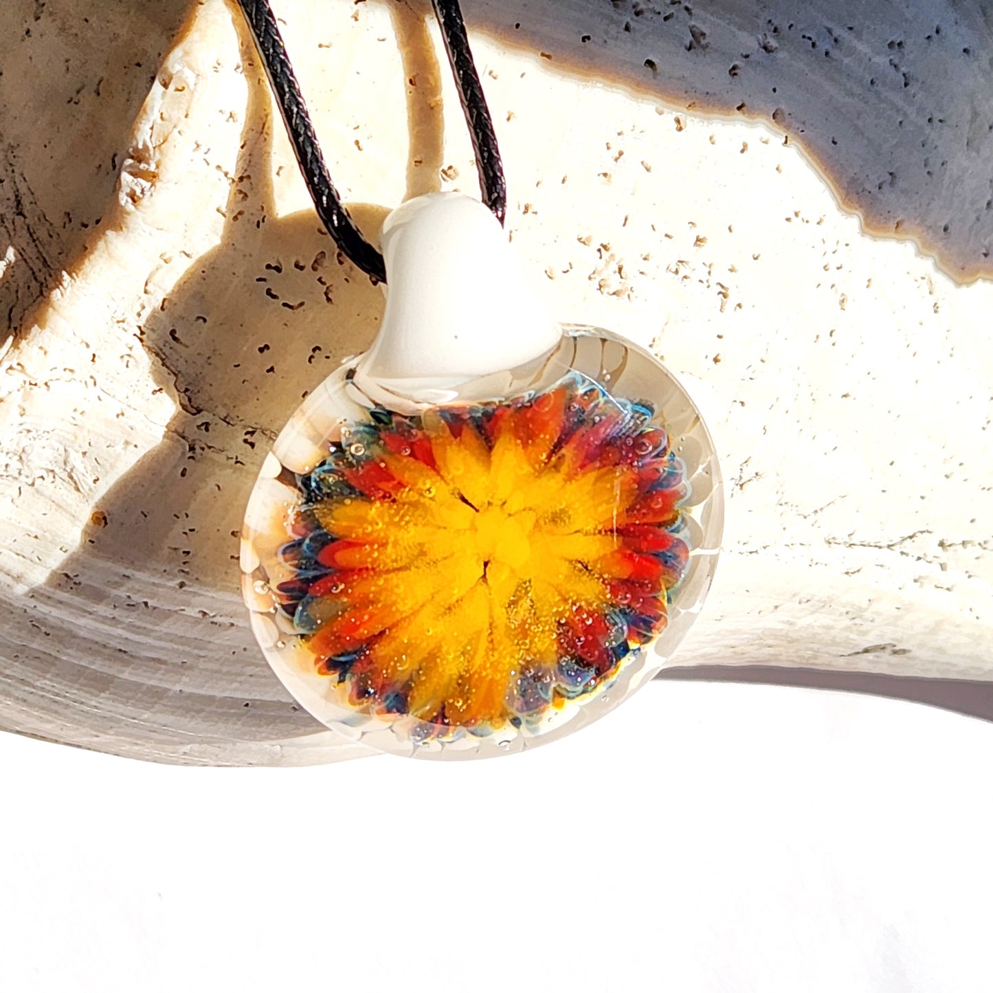 Glass Pendant Necklace, Handmade Glass Jewelry