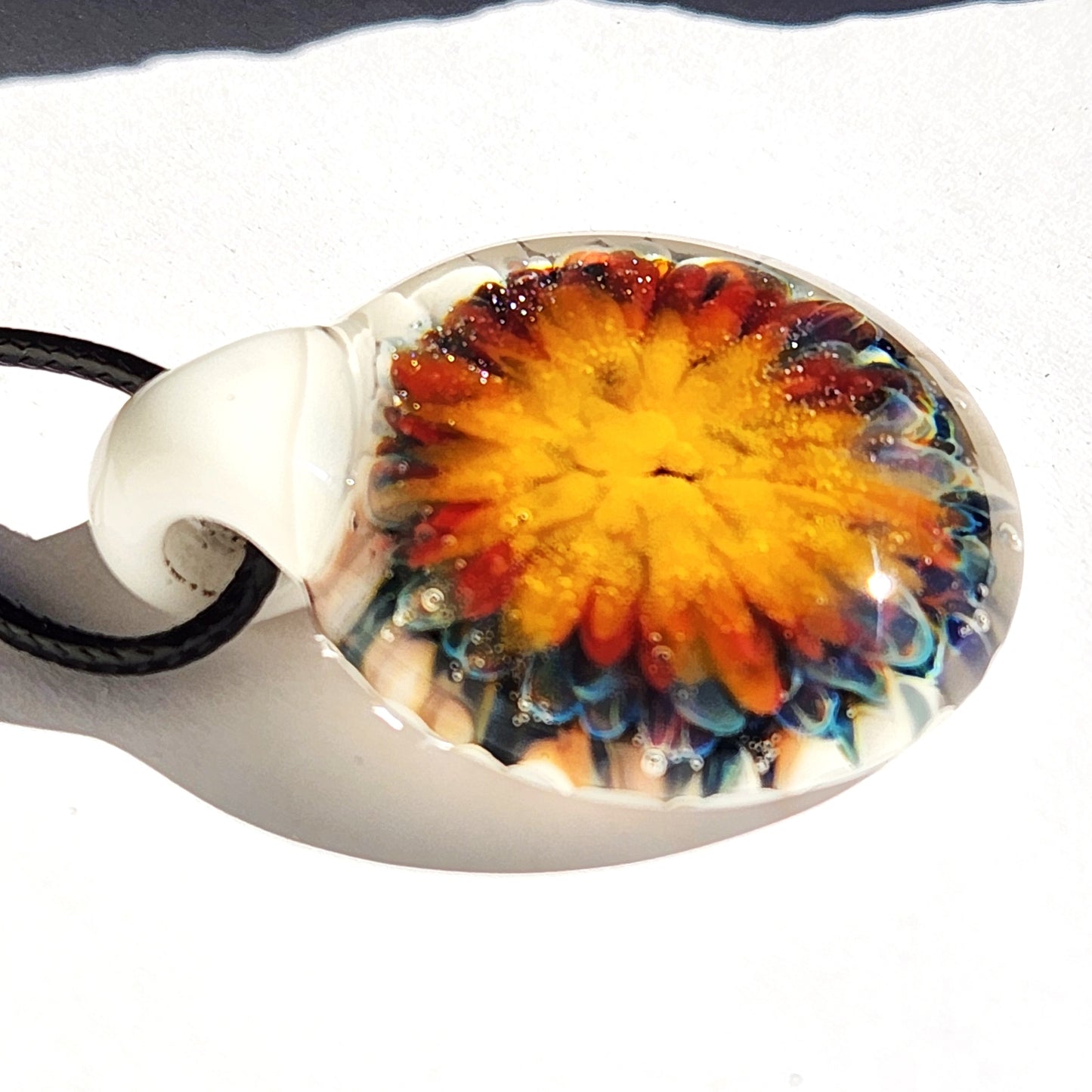 Glass Pendant Necklace, Handmade Glass Jewelry