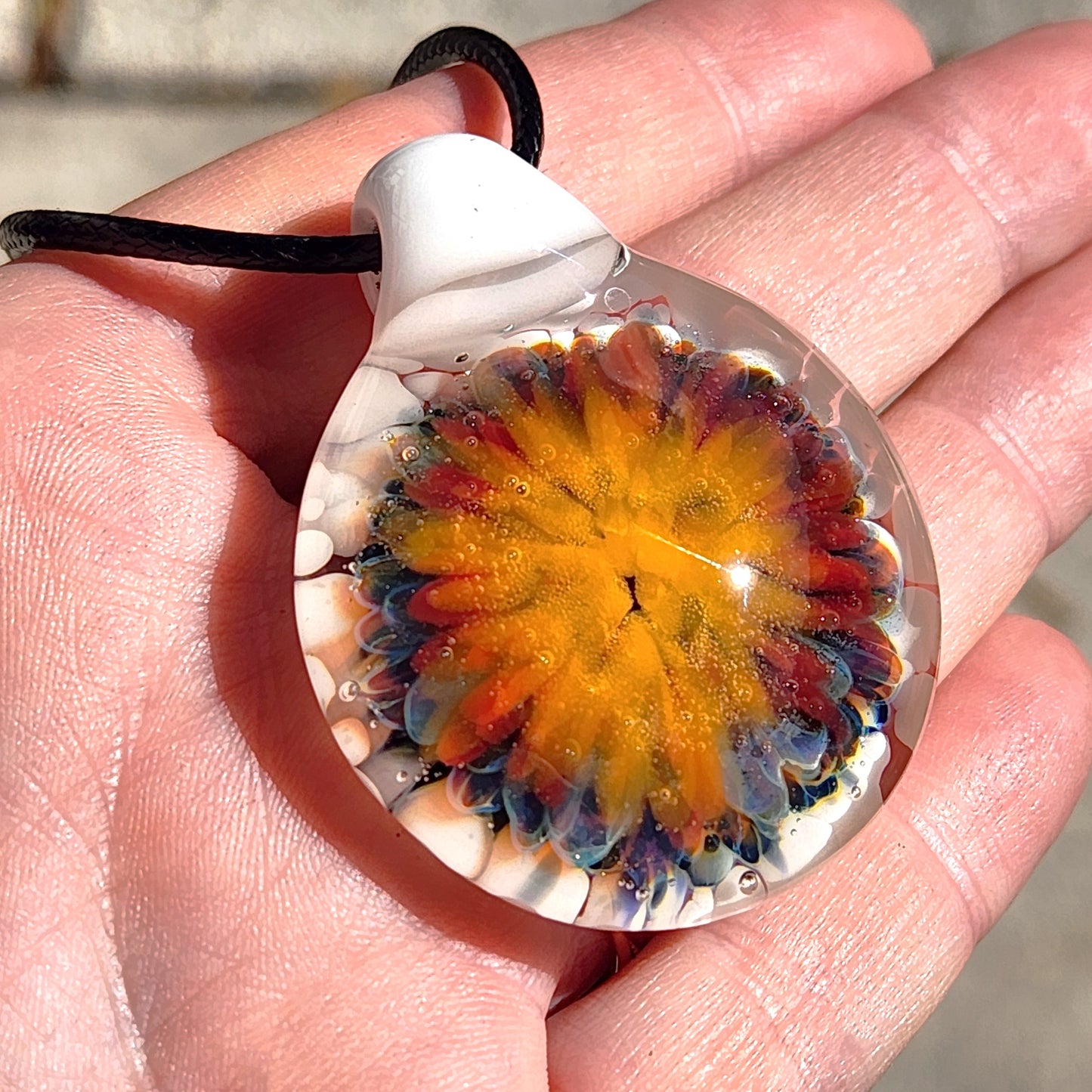 Glass Pendant Necklace, Handmade Glass Jewelry