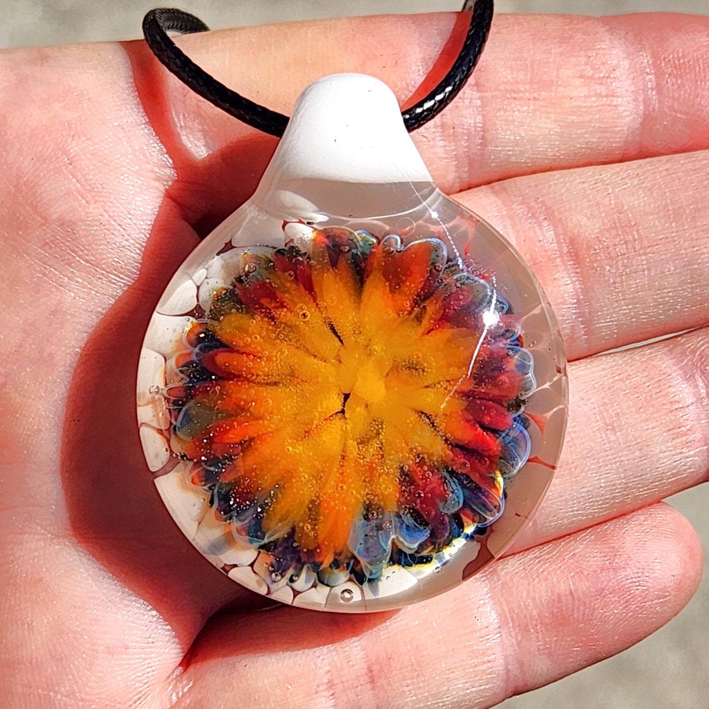 Glass Pendant Necklace, Handmade Glass Jewelry