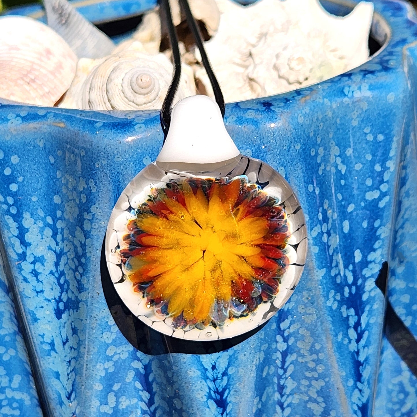 Glass Pendant Necklace, Handmade Glass Jewelry