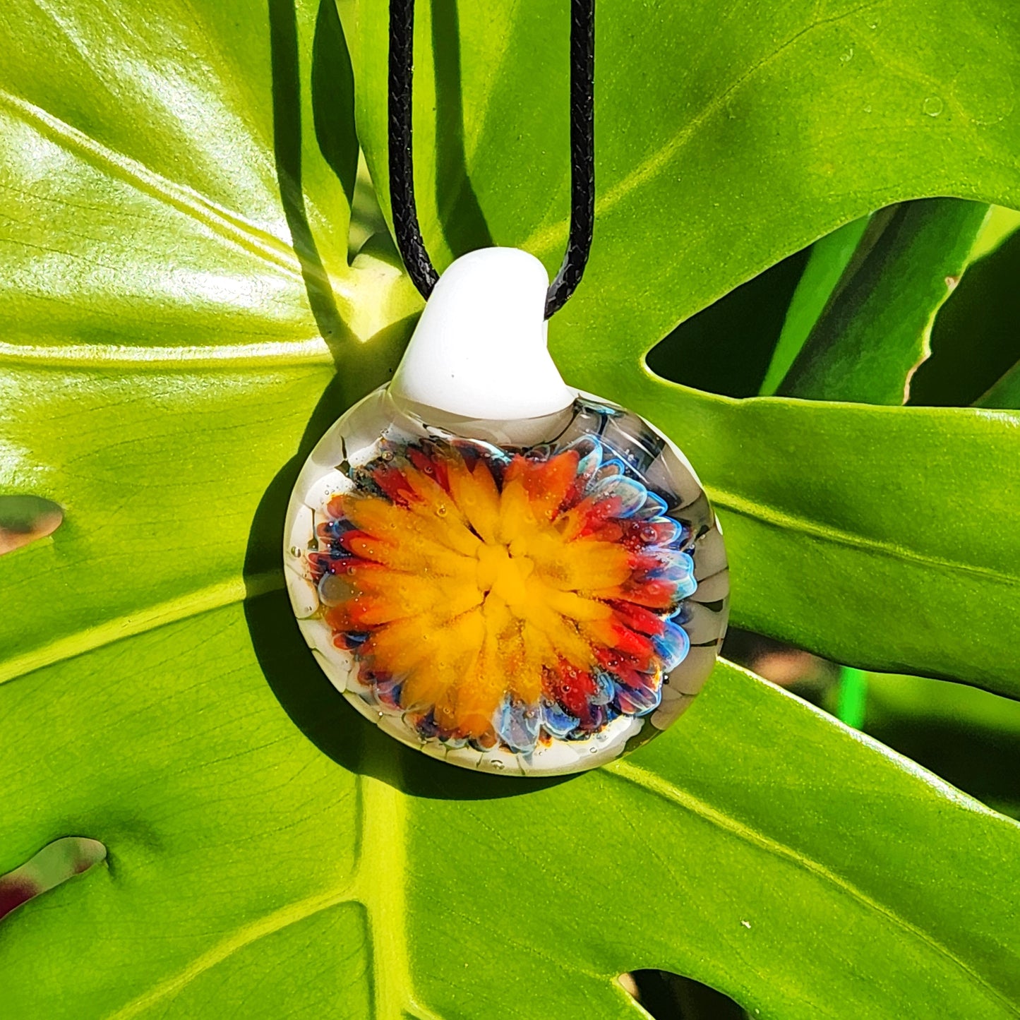 Glass Pendant Necklace, Handmade Glass Jewelry