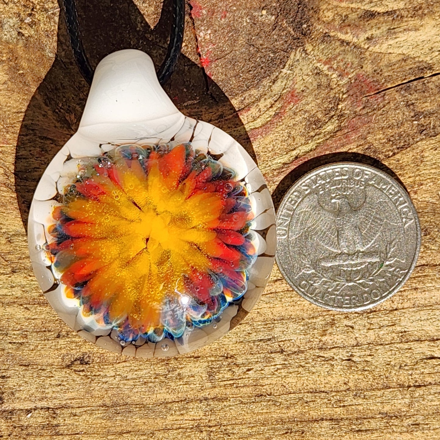 Glass Pendant Necklace, Handmade Glass Jewelry