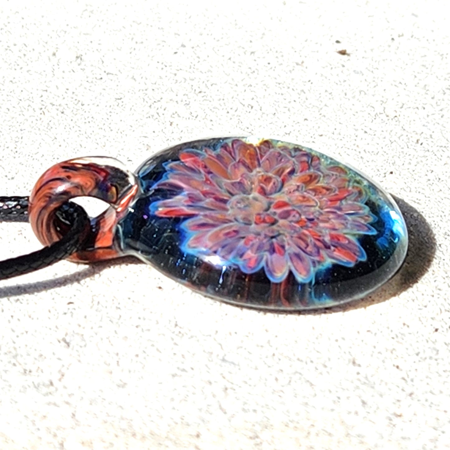 Trippy Heady Glass Pendant. Handmade Glass Necklace Jewelry