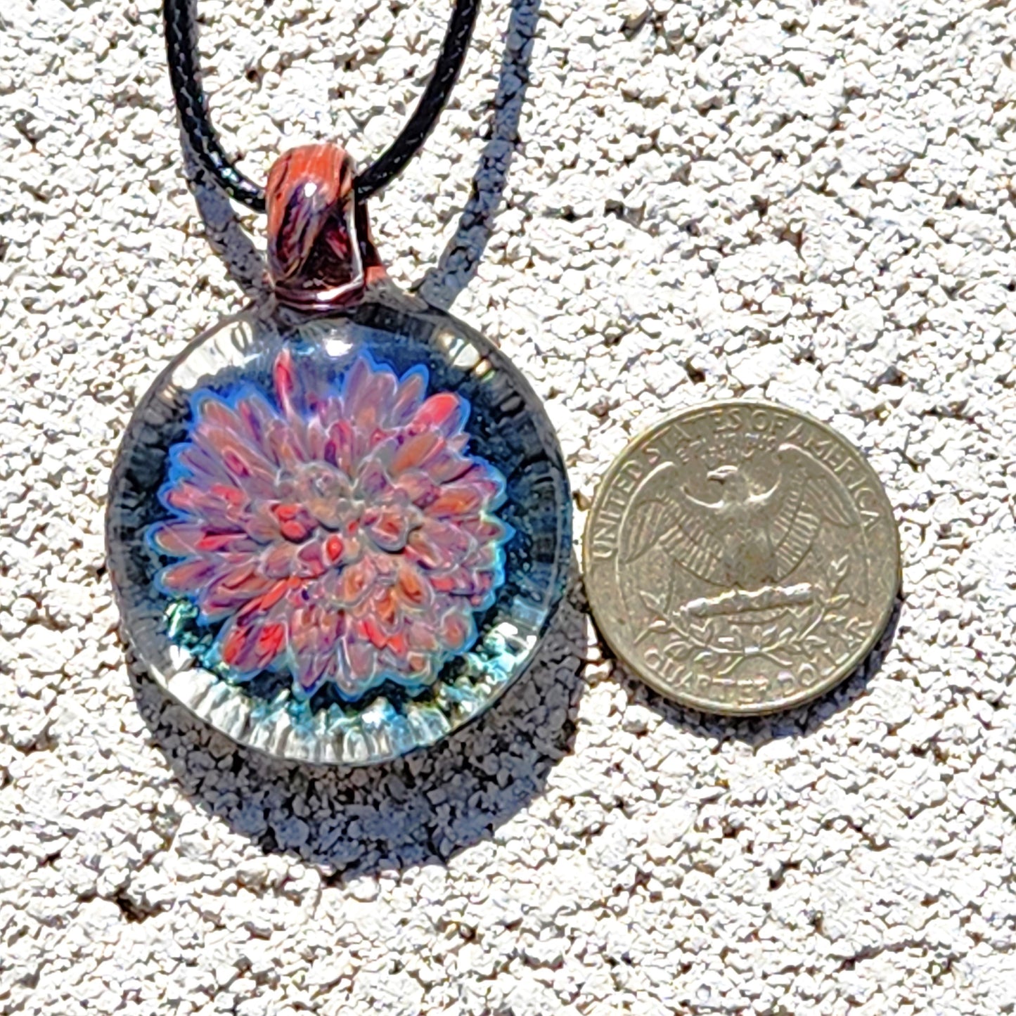 Trippy Heady Glass Pendant. Handmade Glass Necklace Jewelry