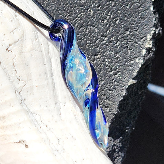 Blown Glass Spiral Pendant