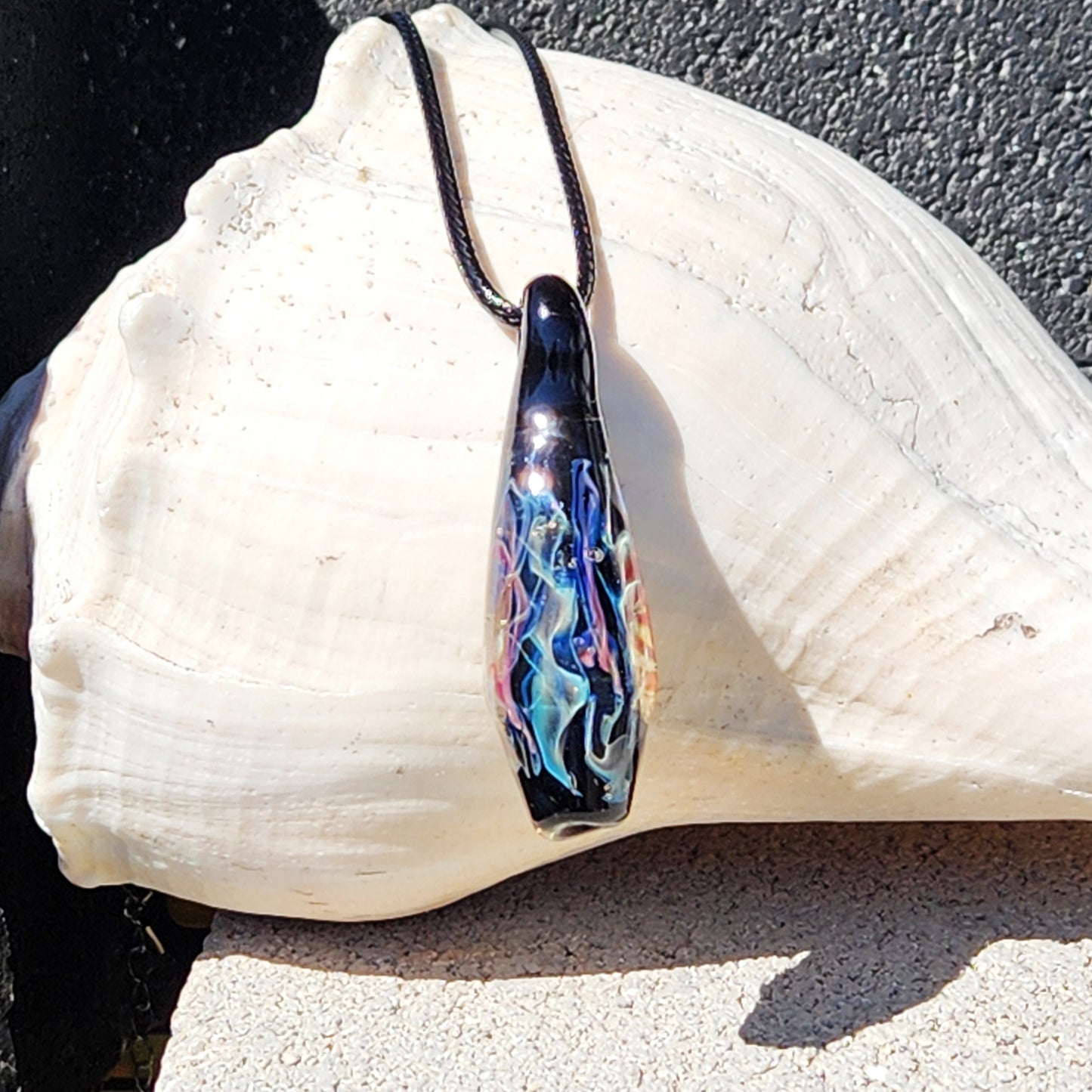 One-of-a-Kind Borosilicate Glass Pendant Necklace