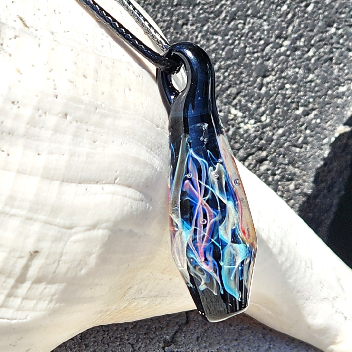 One-of-a-Kind Borosilicate Glass Pendant Necklace