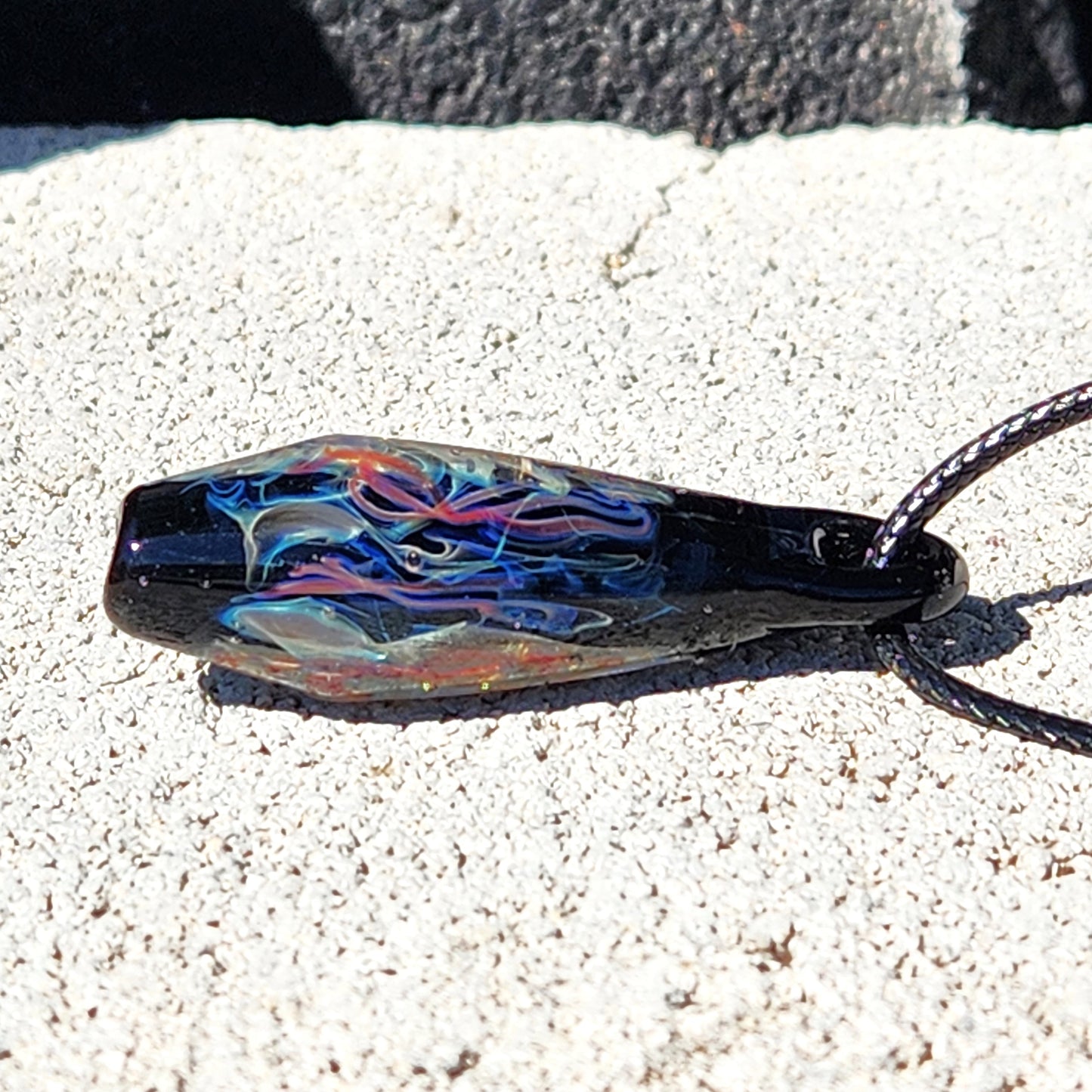 One-of-a-Kind Borosilicate Glass Pendant Necklace