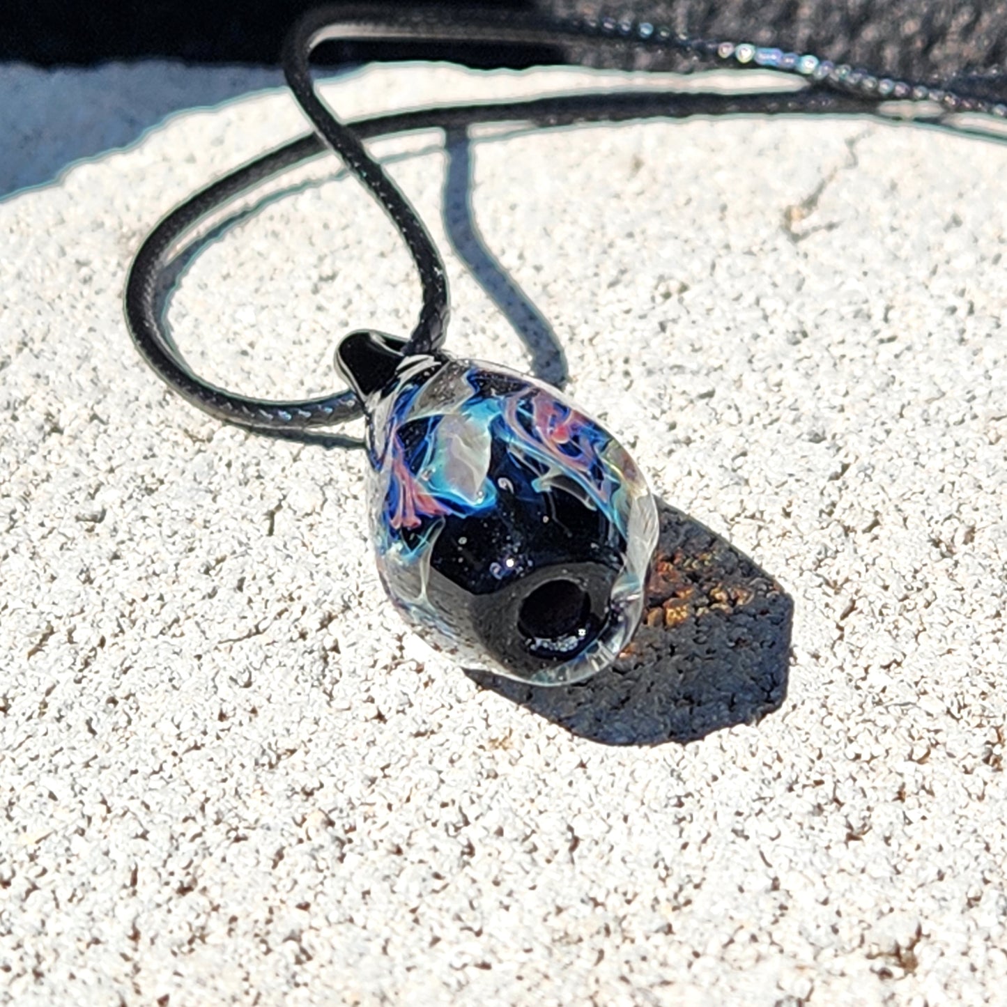 One-of-a-Kind Borosilicate Glass Pendant Necklace