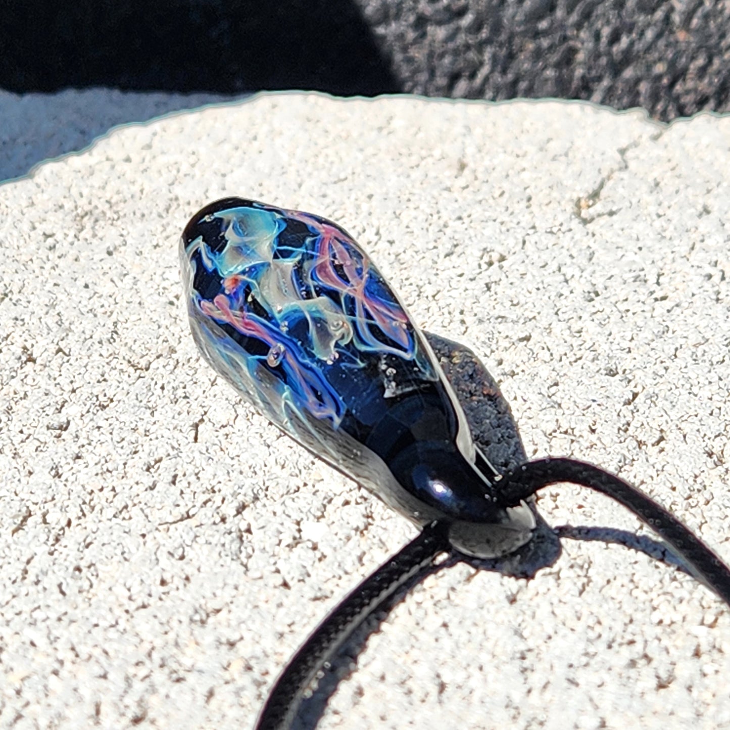 One-of-a-Kind Borosilicate Glass Pendant Necklace