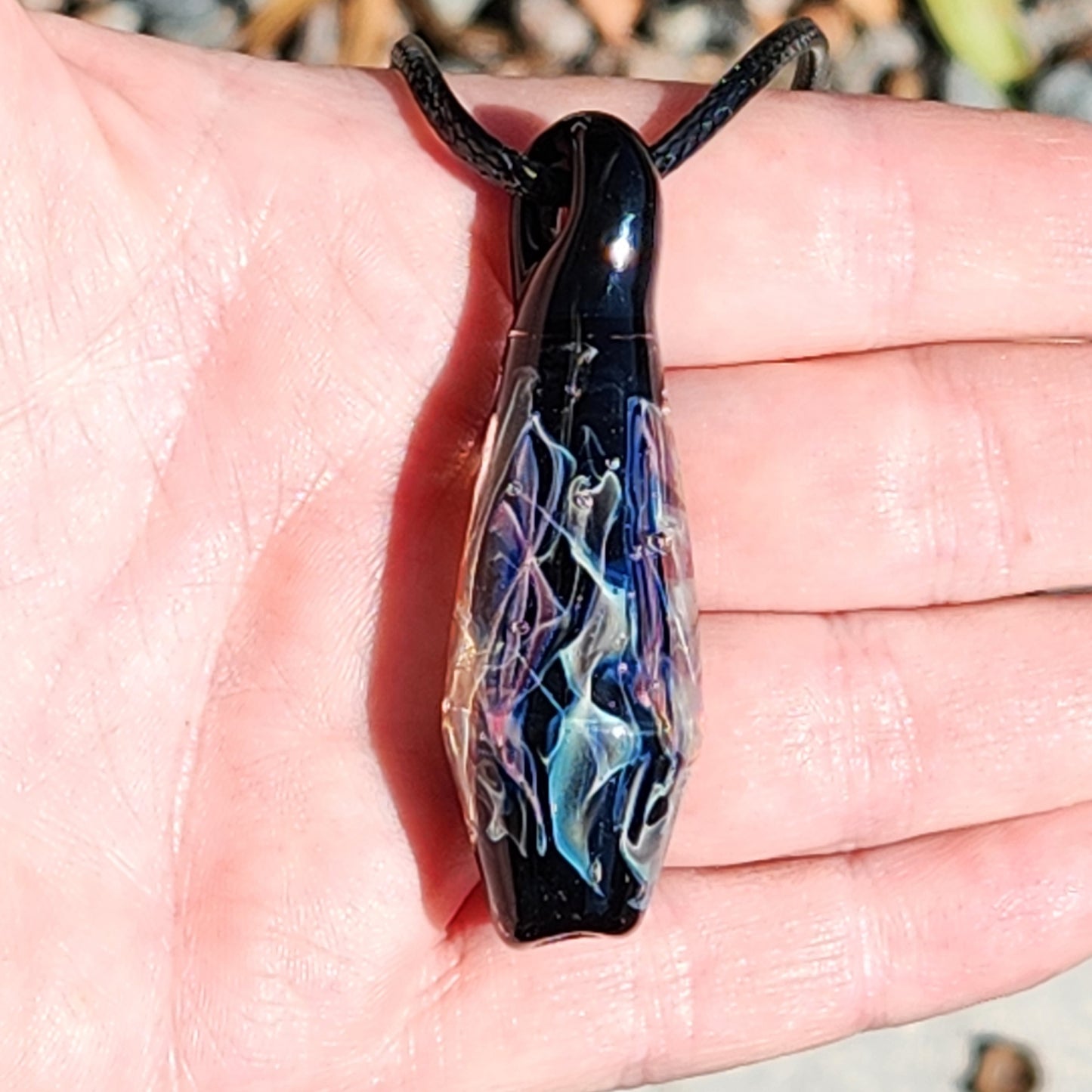 One-of-a-Kind Borosilicate Glass Pendant Necklace