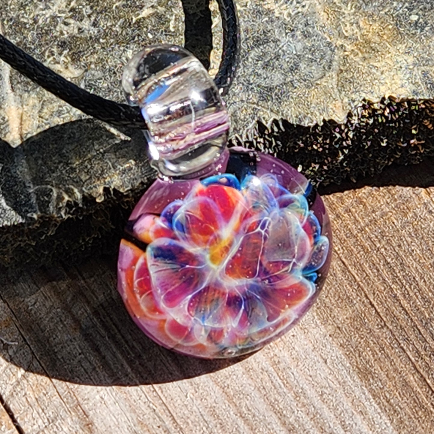 Purple & Blue Glass Pendant