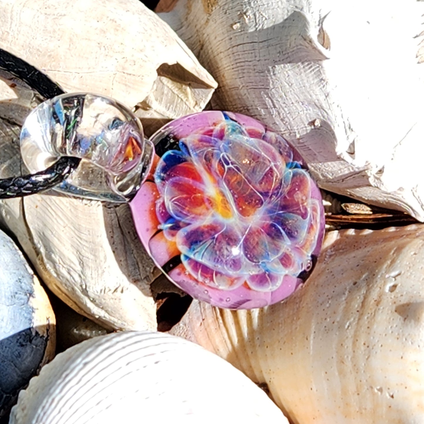 Purple & Blue Glass Pendant