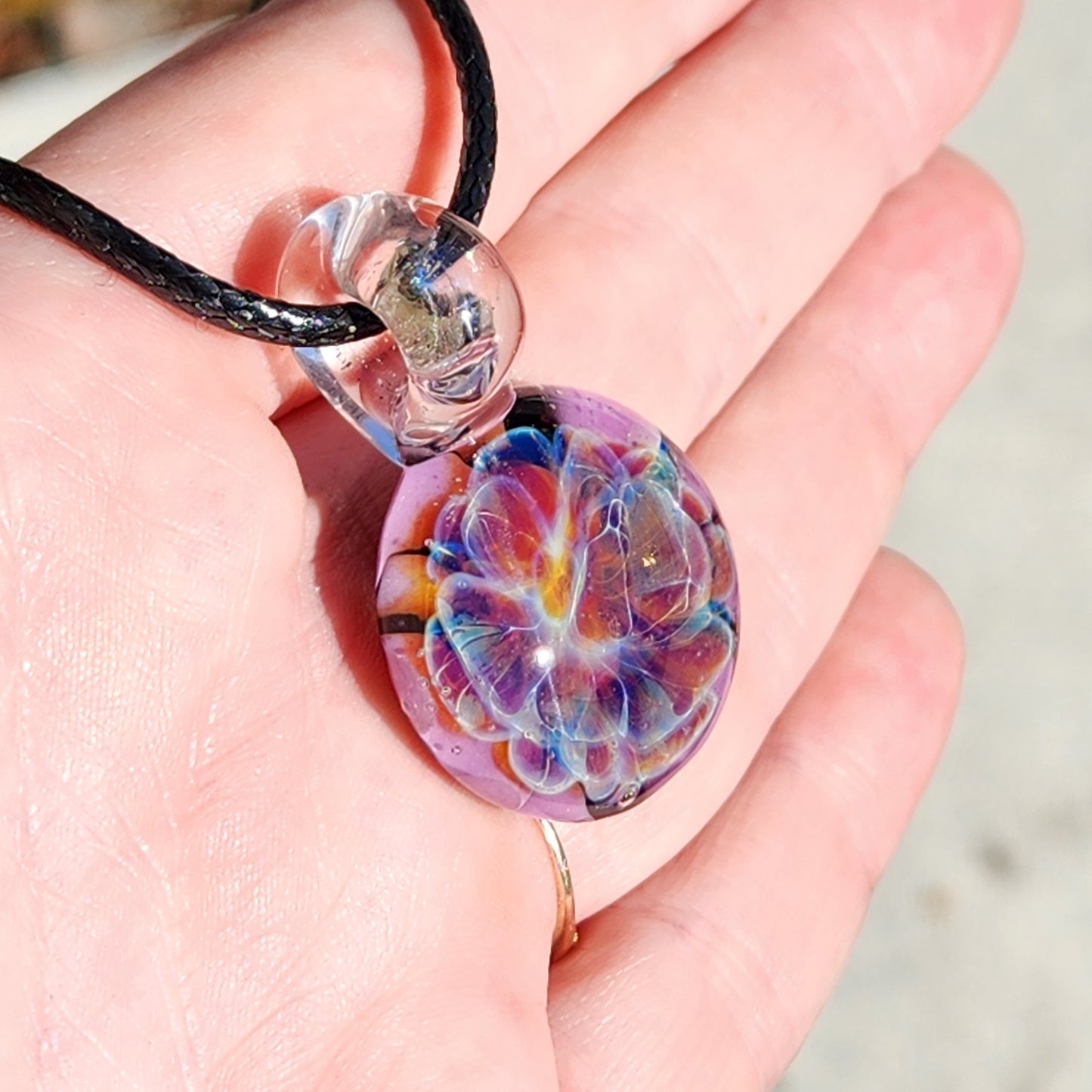 Purple & Blue Glass Pendant