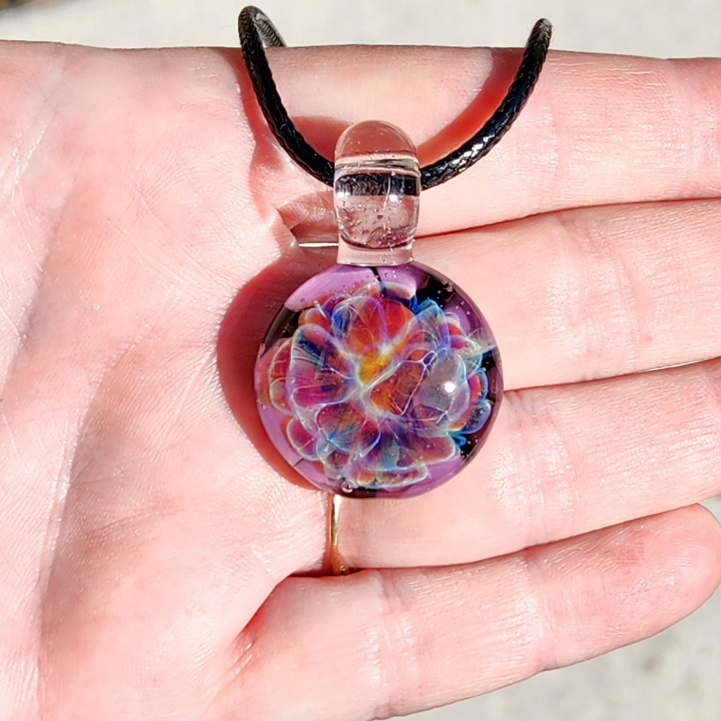 Purple & Blue Glass Pendant